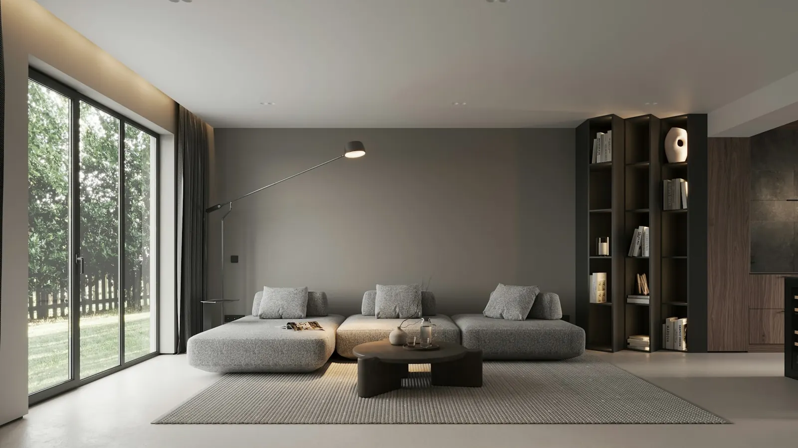 A modern Singapore living room set up with smart-home technology